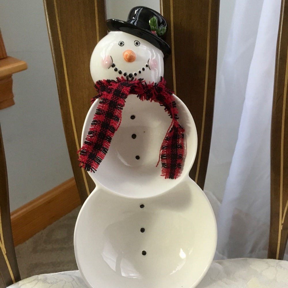 3/$20 Sweet Snowman Candy Dish